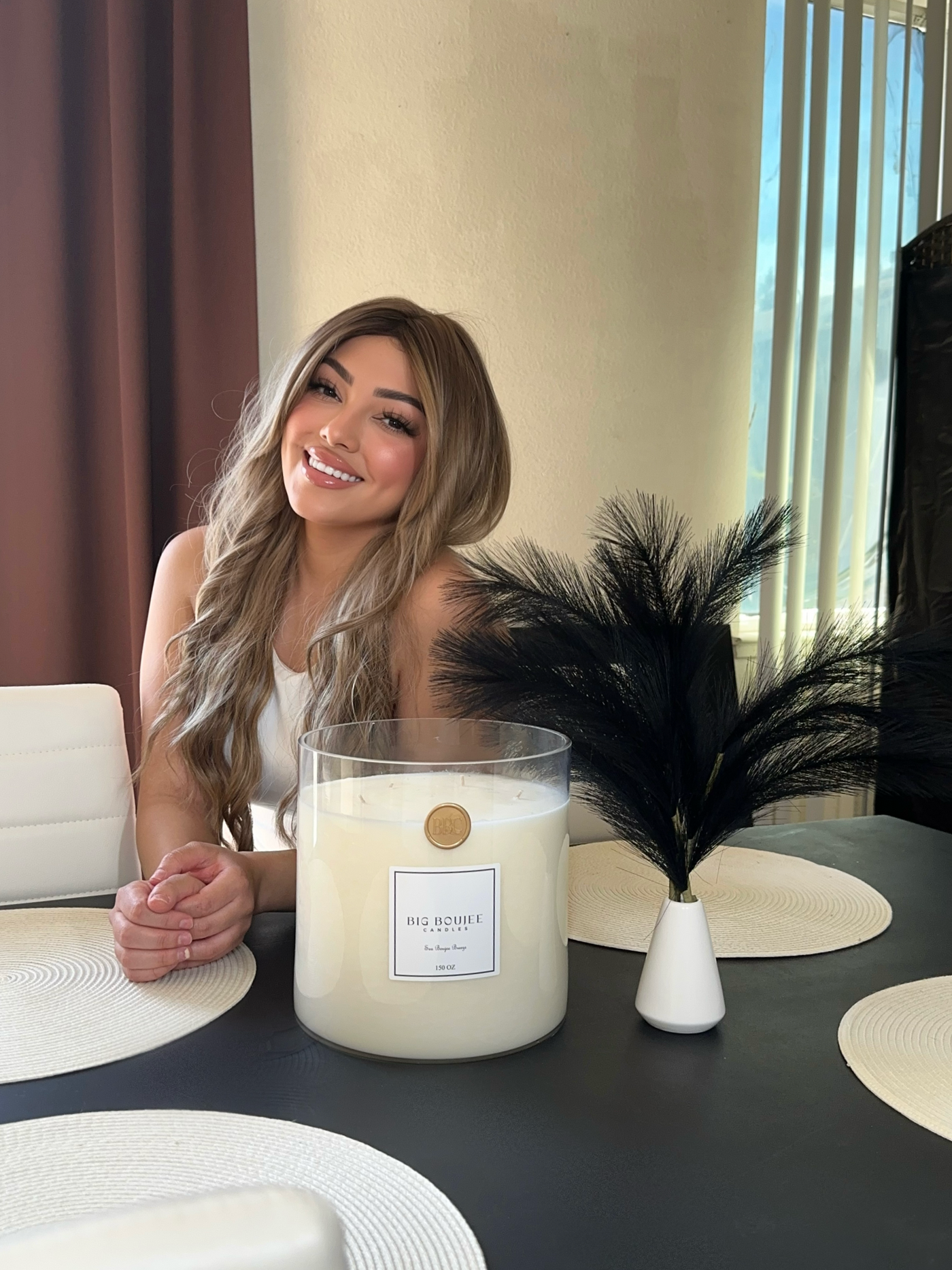 Large Luxury Candle, 150 Oz. | 300+ Hour Burn Time | Big Boujee Candles